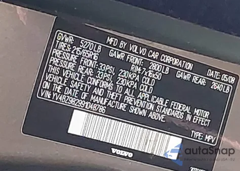 2009 Volvo Xc70 3.2 z USA, uszkodzony, nr VIN YV4BZ982991048786